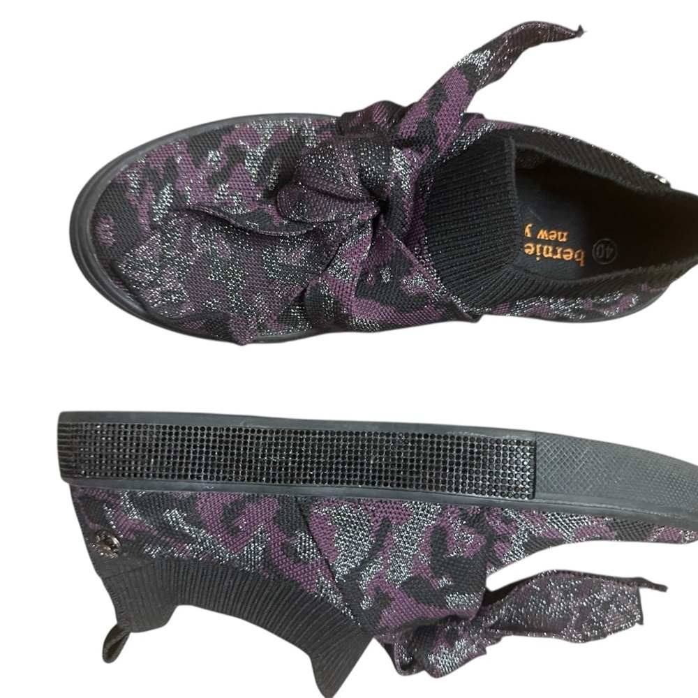 bernie mev. Size 9.5 (40) “Sparkle Serenity” Women's Purple and Black Shoes MINT
